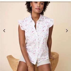 UNTUCKit women’s cotton flutter sleeve Anne shirt